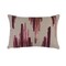 Melrose Set of 2 Brown and Red Embroidered Rectangular Throw Pillows 16"